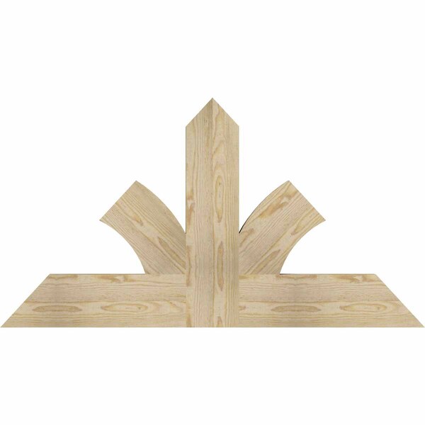 Ekena Millwork Richland Rough Sawn Timber Gable Bracket, Douglas Fir, 48"W x 26"H x 2"D x 6"F, 13/12 Pitch GBW048X26X0206RIC00RDF - main